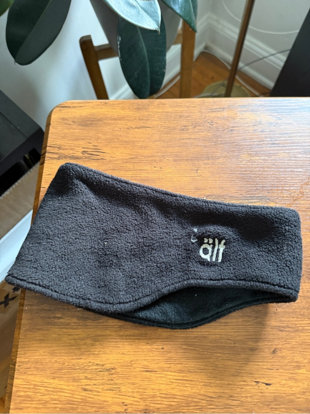 Black Fleece Headband with 'älf' Logo